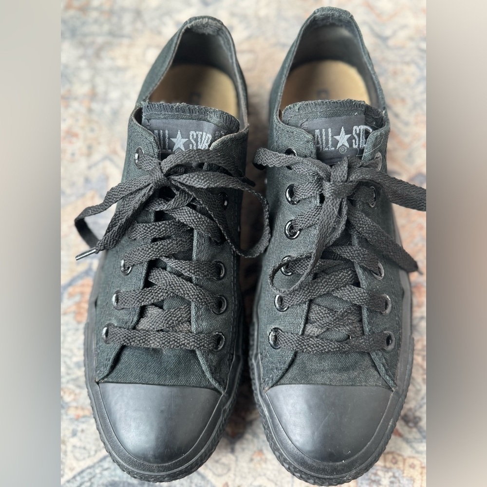 Converse Chuck All Star Triple Black Low-Top Canvas Sneakers Men’s 6